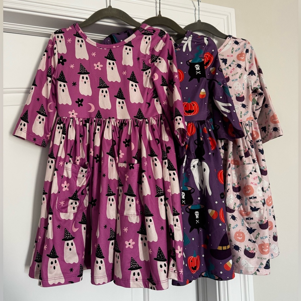 4T Mila & Rose BUNDLE Twirl Toddler Girl Halloween Dresses - 3 dresses included